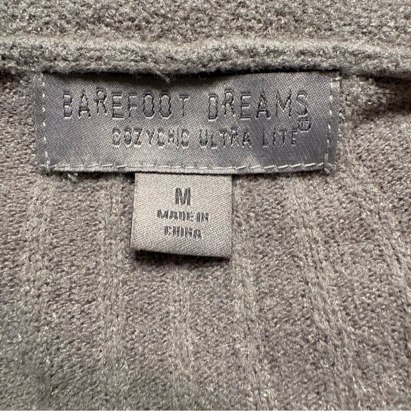 Barefoot Dreams CozyChic Ultra Lite Ribbed Draped Shawl Collar Cardi Medium - Picture 5 of 8